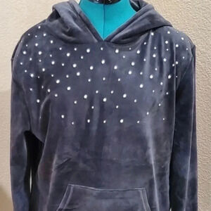 Juicy Couture Nailhead Trim Pullover Size Medium Black/Dark Grey - Y2K - F